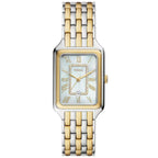 Fossil Raquel ES5305 Women’s Watch – Mother-of-Pearl Dial, Two-Tone Stainless Steel Bracelet & Crystal Accents
