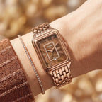 Fossil Raquel ES5323 Women’s Watch – Brown Mother-of-Pearl Dial, Rose Gold-Tone Bracelet & Crystal Accents
