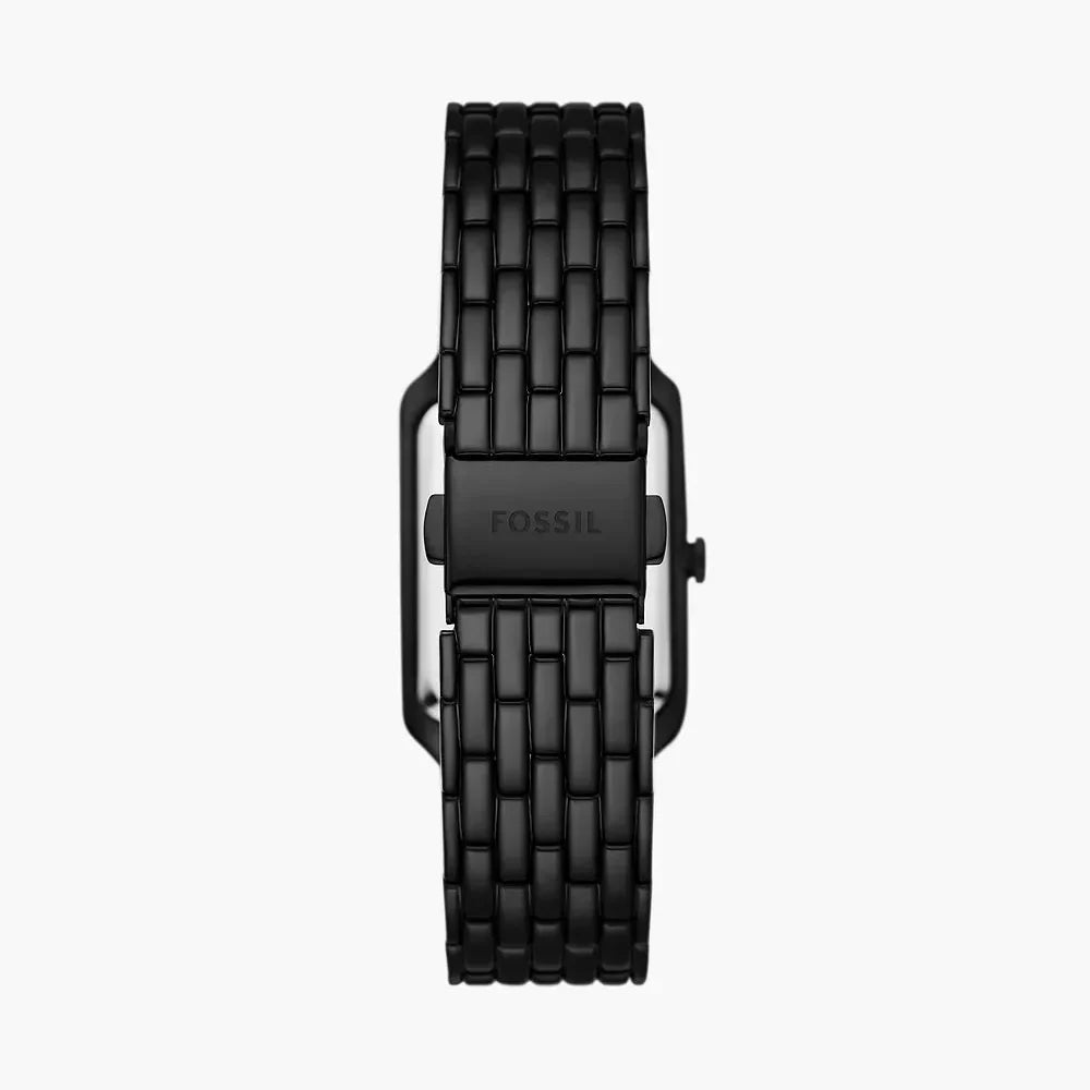 Fossil Raquel ES5340 Women’s Watch – Iridescent Abalone Dial, Black Stainless Steel Bracelet & Date Display
