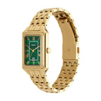 Fossil Raquel ES5341 Women’s Watch – Textured Green Dial, Gold-Tone Stainless Steel Bracelet & Date Display