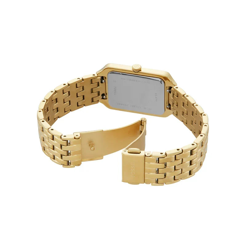 Fossil Raquel ES5341 Women’s Watch – Textured Green Dial, Gold-Tone Stainless Steel Bracelet & Date Display