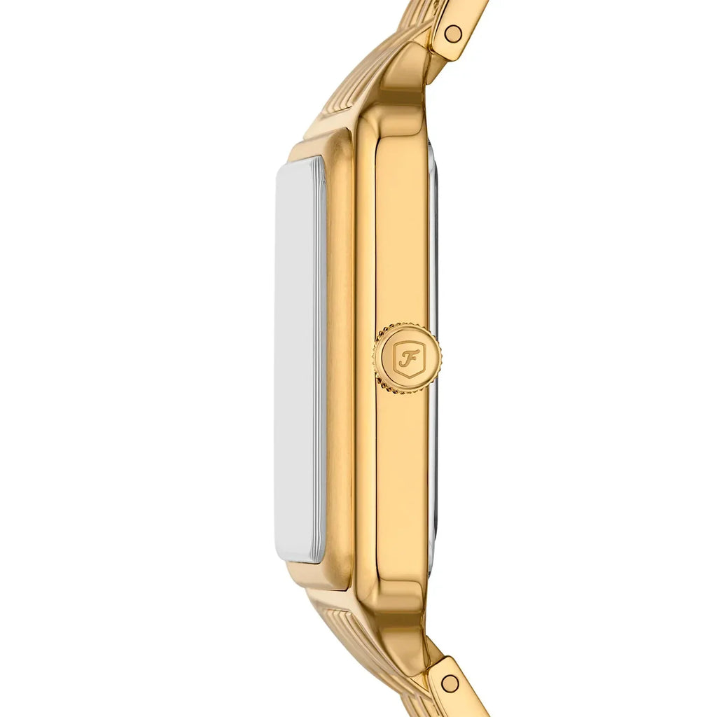 Fossil Raquel ES5341 Women’s Watch – Textured Green Dial, Gold-Tone Stainless Steel Bracelet & Date Display