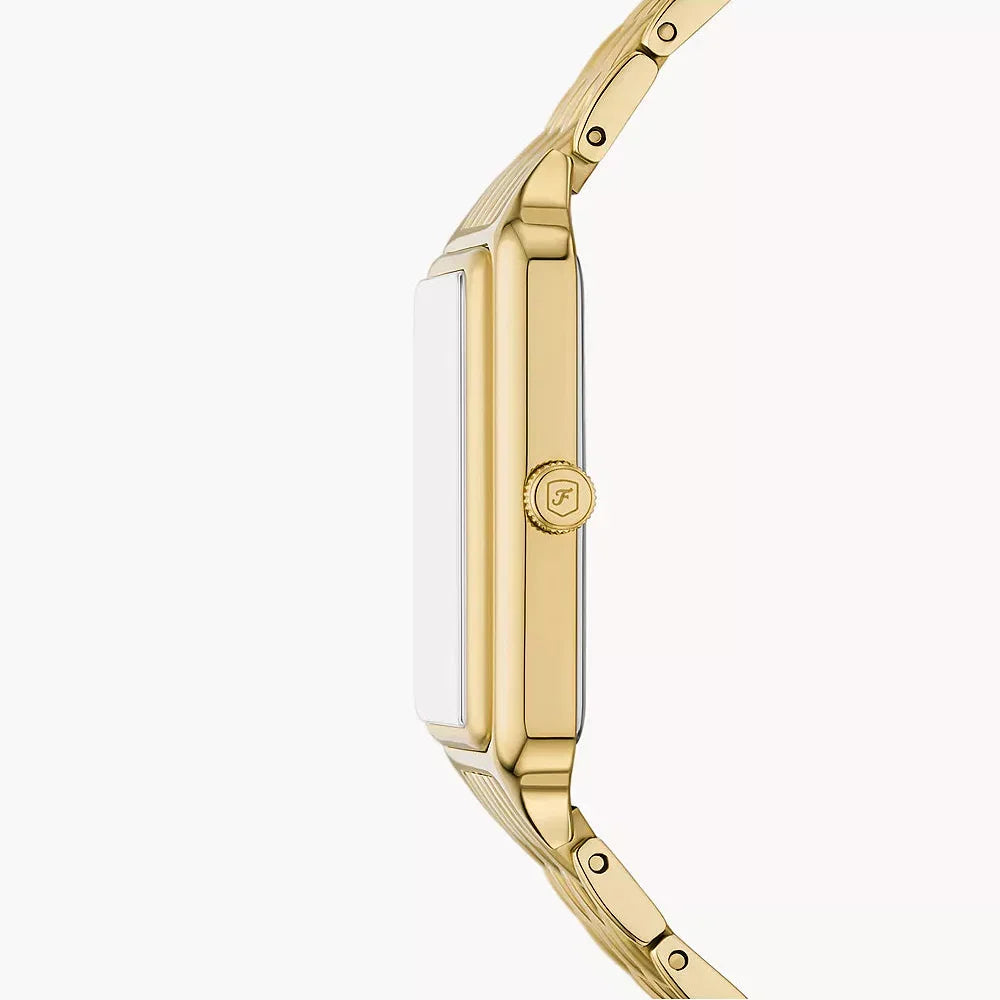 Fossil Raquel ES5398 Women’s Watch – Mother-of-Pearl Dial, Gold-Tone Bracelet & Sun & Moon Display