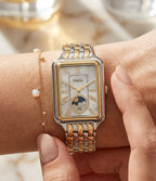 Fossil Raquel ES5399 Women’s Watch – Mother-of-Pearl Dial, Two-Tone Bracelet & Sun & Moon Display