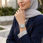 Fossil Raquel ES5400 Women’s Watch – Mother-of-Pearl Dial, Silver-Tone Bracelet & Sun & Moon Display