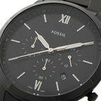 Fossil FS5474 44mm Men’s Quartz Watch – Black Dial & Black Strap