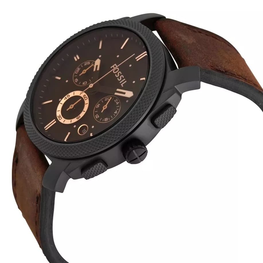 Fossil Machine Flight FS4656 42mm Men’s Chronograph Watch – Brown Dial & Brown Genuine Leather Strap