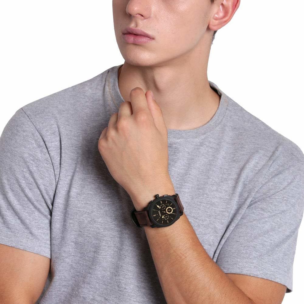 Fossil Machine Flight FS4656 42mm Men’s Chronograph Watch – Brown Dial & Brown Genuine Leather Strap