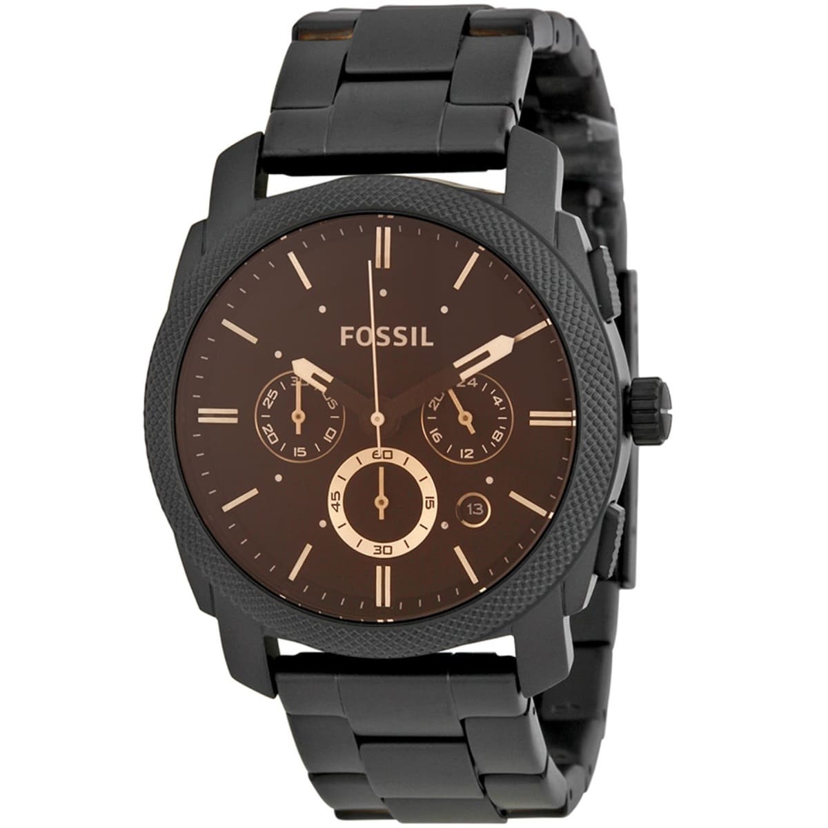 Fossil Machine FS4682 42mm Men’s Chronograph Watch – Black Dial & Black Stainless Steel Bracelet