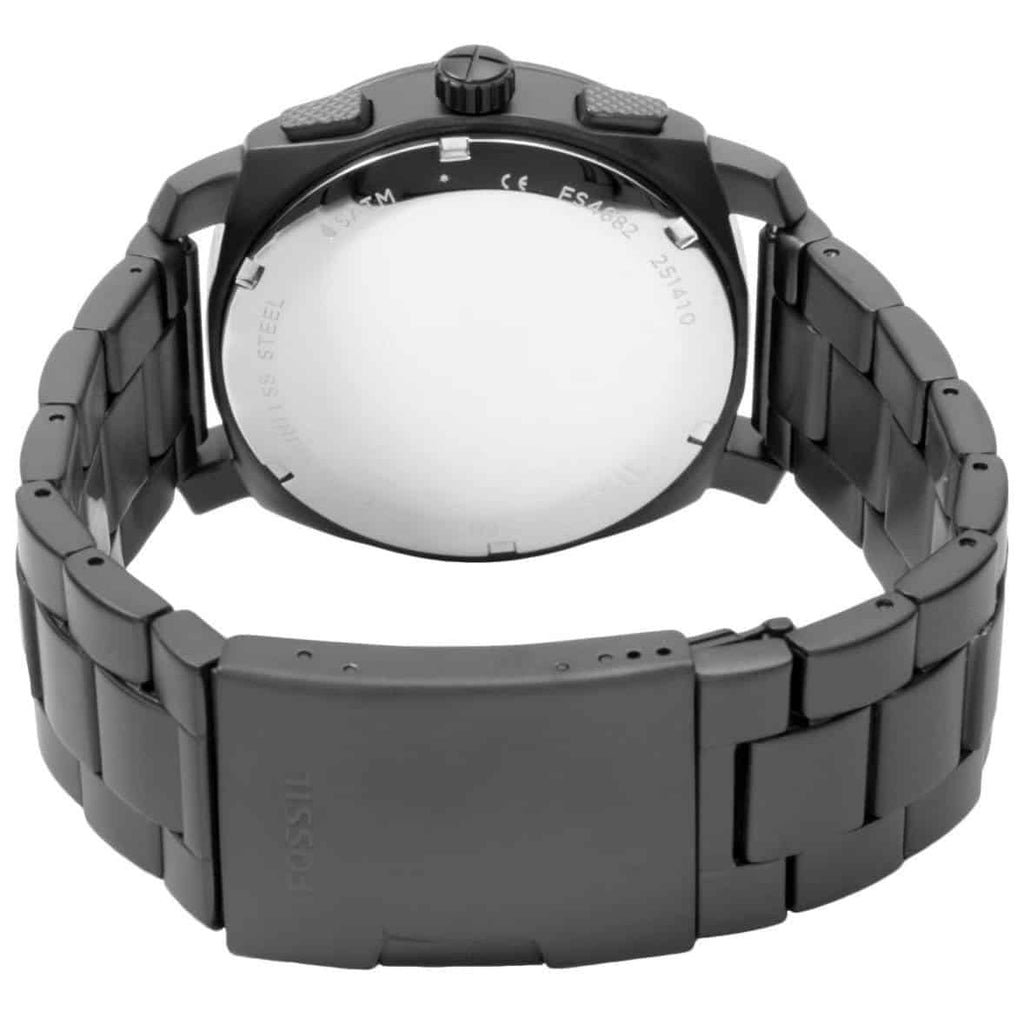 Fossil Machine FS4682 42mm Men’s Chronograph Watch – Black Dial & Black Stainless Steel Bracelet
