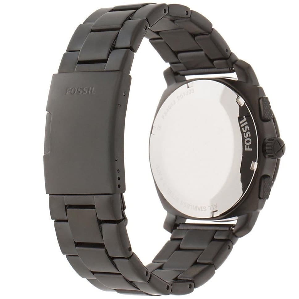 Fossil Machine FS4682 42mm Men’s Chronograph Watch – Black Dial & Black Stainless Steel Bracelet