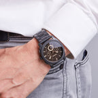 Fossil Machine FS4682 42mm Men’s Chronograph Watch – Black Dial & Black Stainless Steel Bracelet
