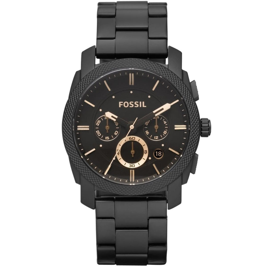 Fossil Machine FS4682 42mm Men’s Chronograph Watch – Black Dial & Black Stainless Steel Bracelet