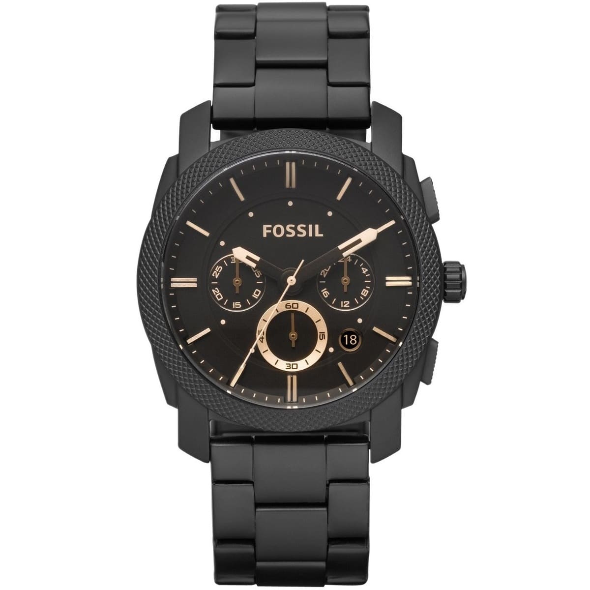 Fossil Machine FS4682 42mm Men’s Chronograph Watch – Black Dial & Black Stainless Steel Bracelet