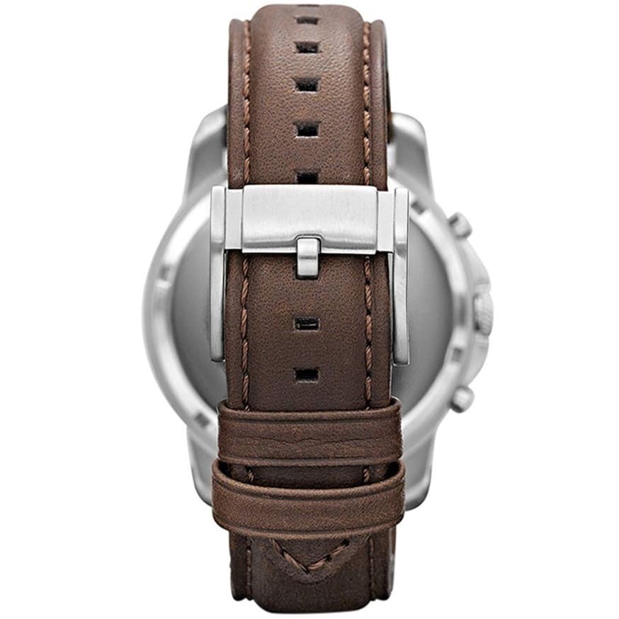 Fossil Grant FS4813 44mm Men’s Chronograph Watch – Black Dial & Brown Genuine Leather Strap