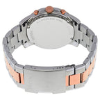 Fossil Grant FS5024 44mm Men’s Chronograph Watch – Blue Dial & Silver and Rose Gold-tone Stainless Steel Bracelet