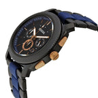 Fossil Machine FS5164 45mm Men’s Chronograph Watch – Black Dial & Two-tone Stainless Steel Bracelet