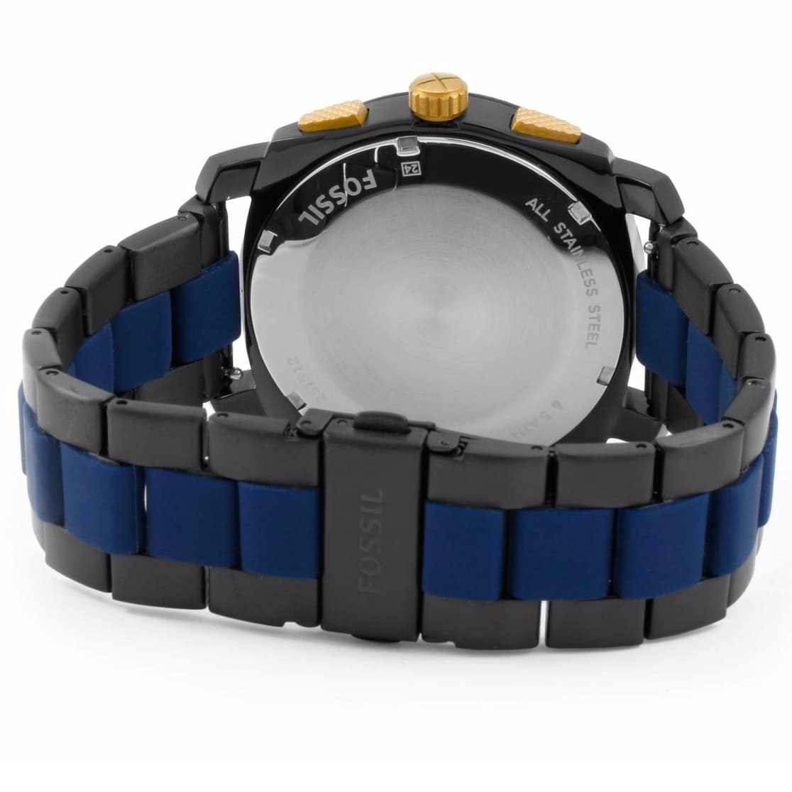 Fossil Machine FS5164 45mm Men’s Chronograph Watch – Black Dial & Two-tone Stainless Steel Bracelet