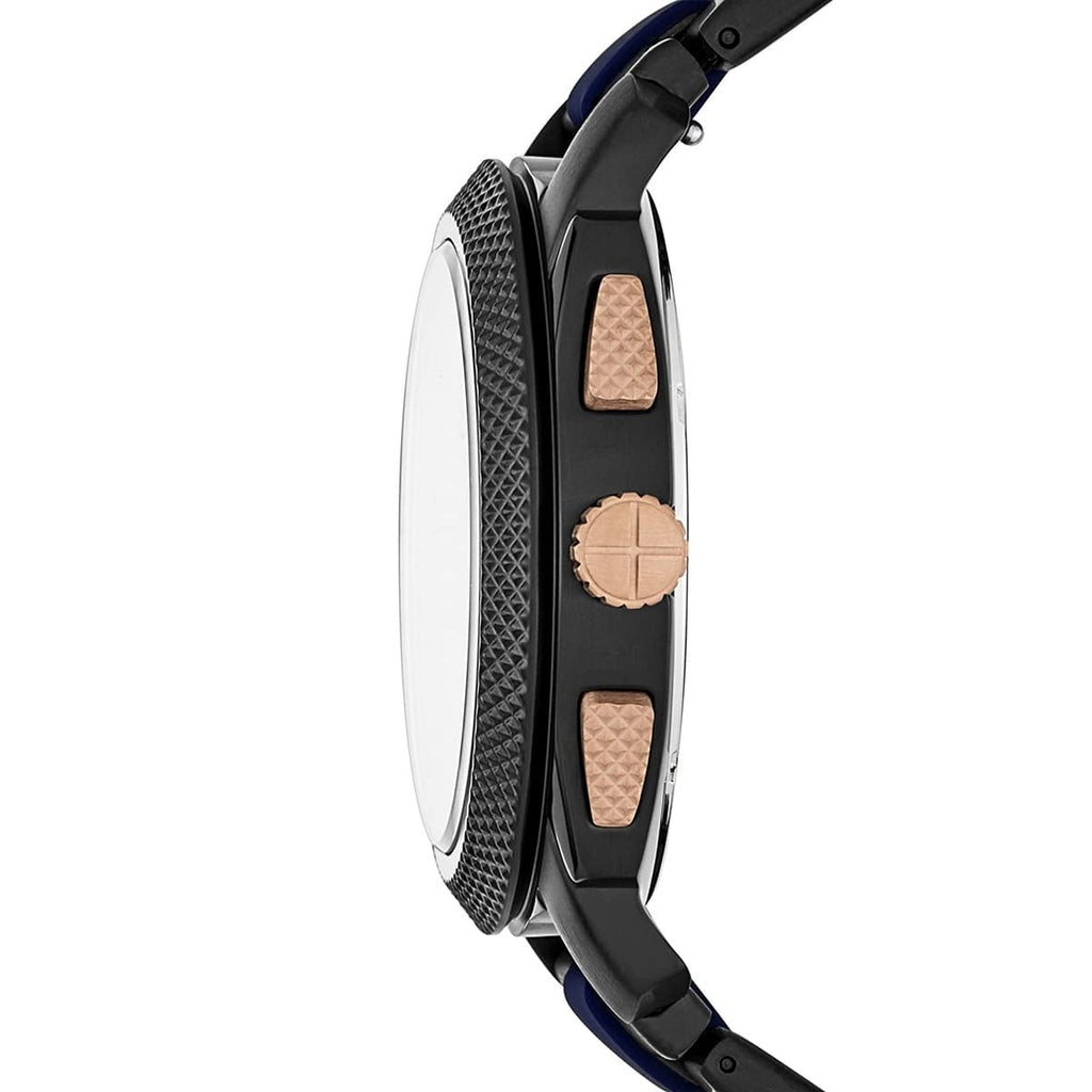 Fossil Machine FS5164 45mm Men’s Chronograph Watch – Black Dial & Two-tone Stainless Steel Bracelet