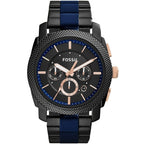 Fossil Machine FS5164 45mm Men’s Chronograph Watch – Black Dial & Two-tone Stainless Steel Bracelet