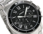 Fossil Grant Sport FS5236 44mm Men’s Chronograph Watch – Black Dial & Silver-tone Stainless Steel Bracelet