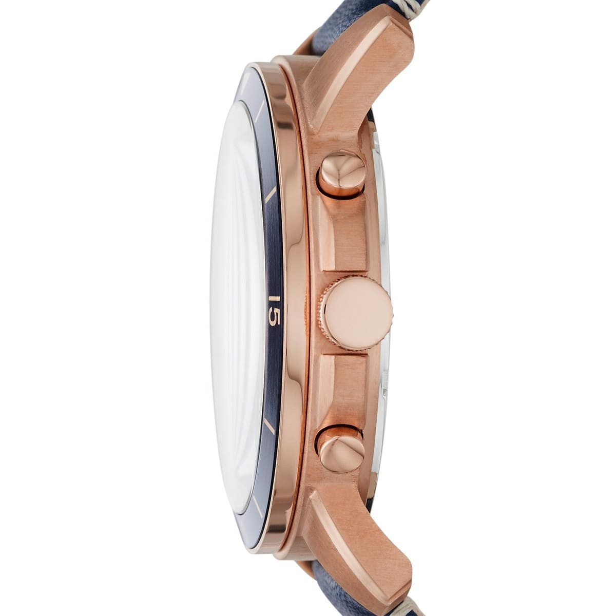 Fossil Grant FS5237 44mm Men’s Chronograph Watch – Blue Dial & Blue Genuine Leather Strap