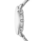 Fossil FS5382 44mm Men’s Quartz Watch – White Dial & Silver-tone Stainless Steel Bracelet