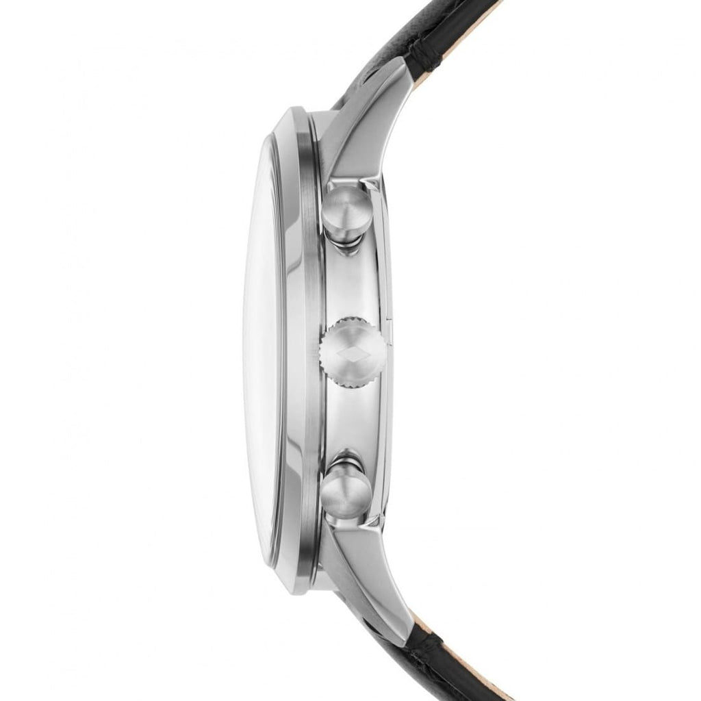 Fossil Townsman FS5396 44mm Men’s Quartz Watch – Black Dial & Black Genuine Leather Strap