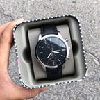 Fossil Townsman FS5396 44mm Men’s Quartz Watch – Black Dial & Black Genuine Leather Strap