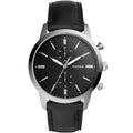 Fossil Townsman FS5396 44mm Men’s Quartz Watch – Black Dial & Black Genuine Leather Strap