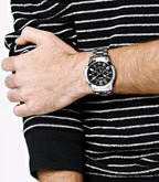 Fossil Grant Sport FS5236 44mm Men’s Chronograph Watch – Black Dial & Silver-tone Stainless Steel Bracelet