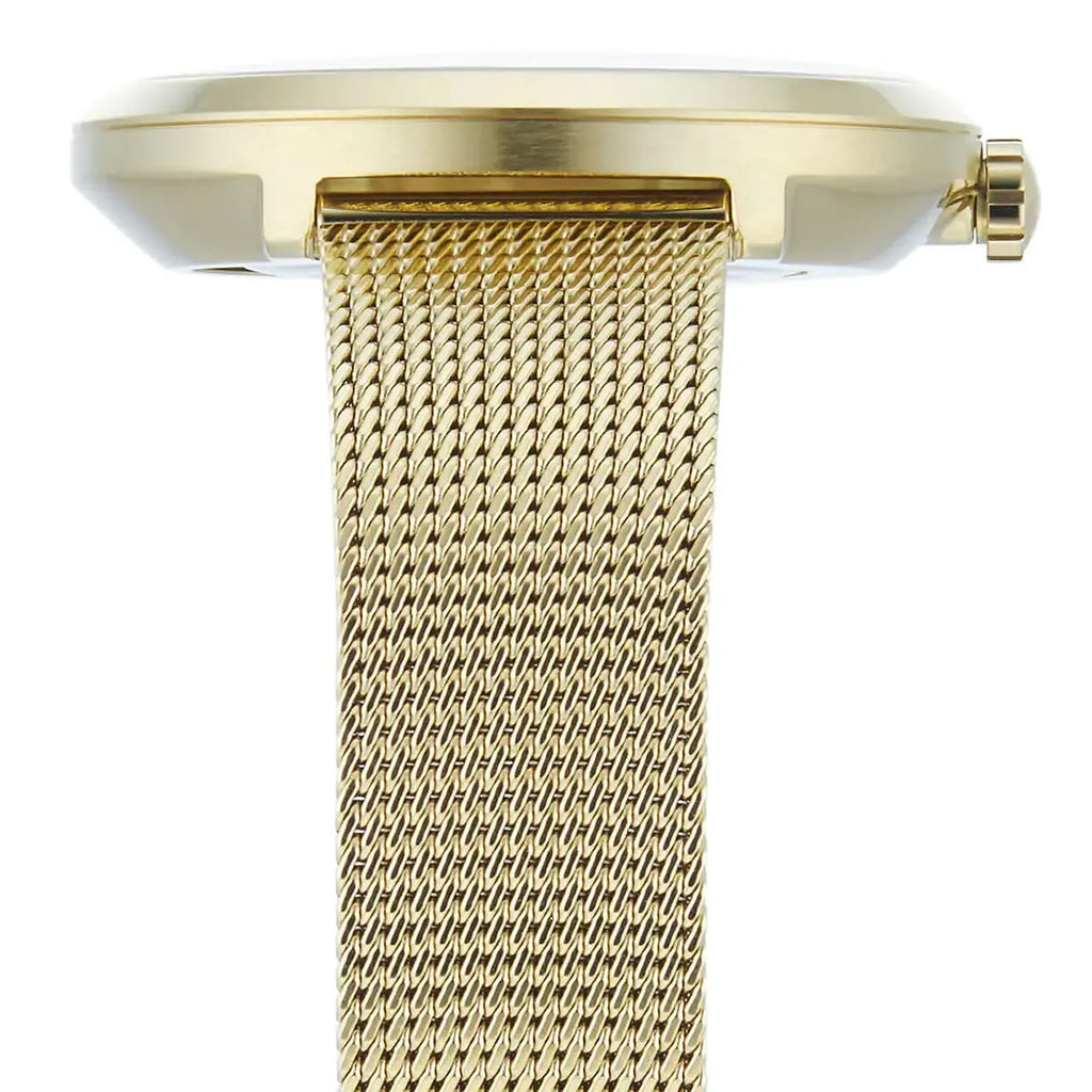 Hugo Boss Crystal Pavé 1502659 36mm Women’s Two-Hand Quartz Watch – Full Crystal-Pavé Dial & Gold Stainless Steel Mesh Bracelet