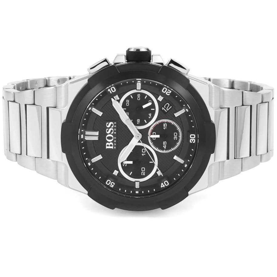 Hugo Boss Supernova 1513359 46mm Men’s Chronograph Watch – Black Dial & Silver Stainless Steel Link Bracelet