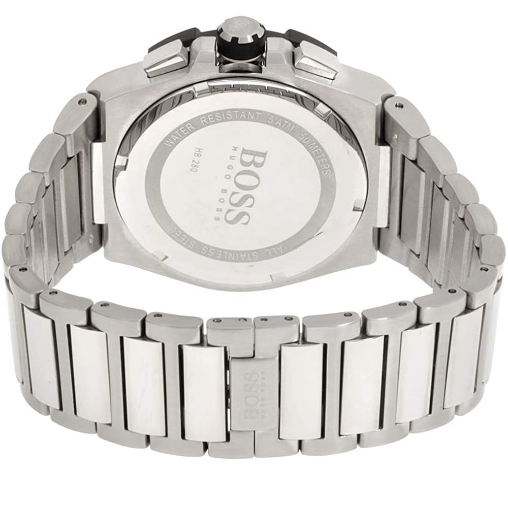 Hugo Boss Supernova 1513359 46mm Men’s Chronograph Watch – Black Dial & Silver Stainless Steel Link Bracelet