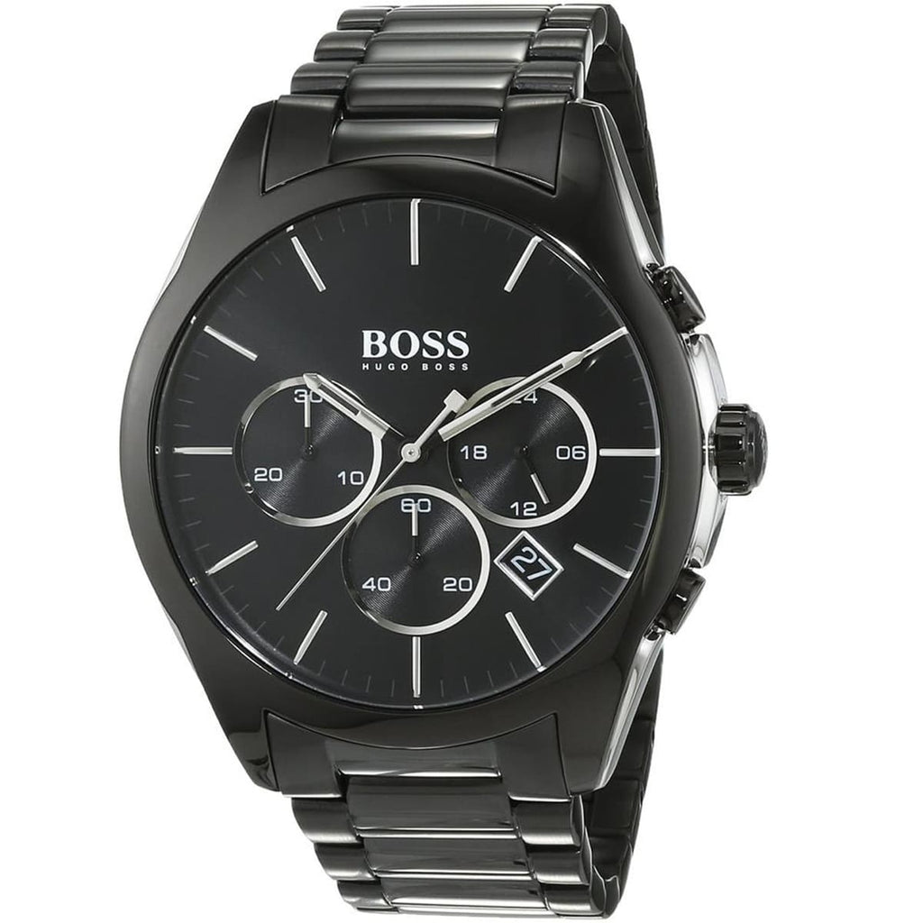 Hugo Boss Onyx 1513365 44mm Men’s Chronograph Watch – Black Dial & Stainless Steel Bracelet