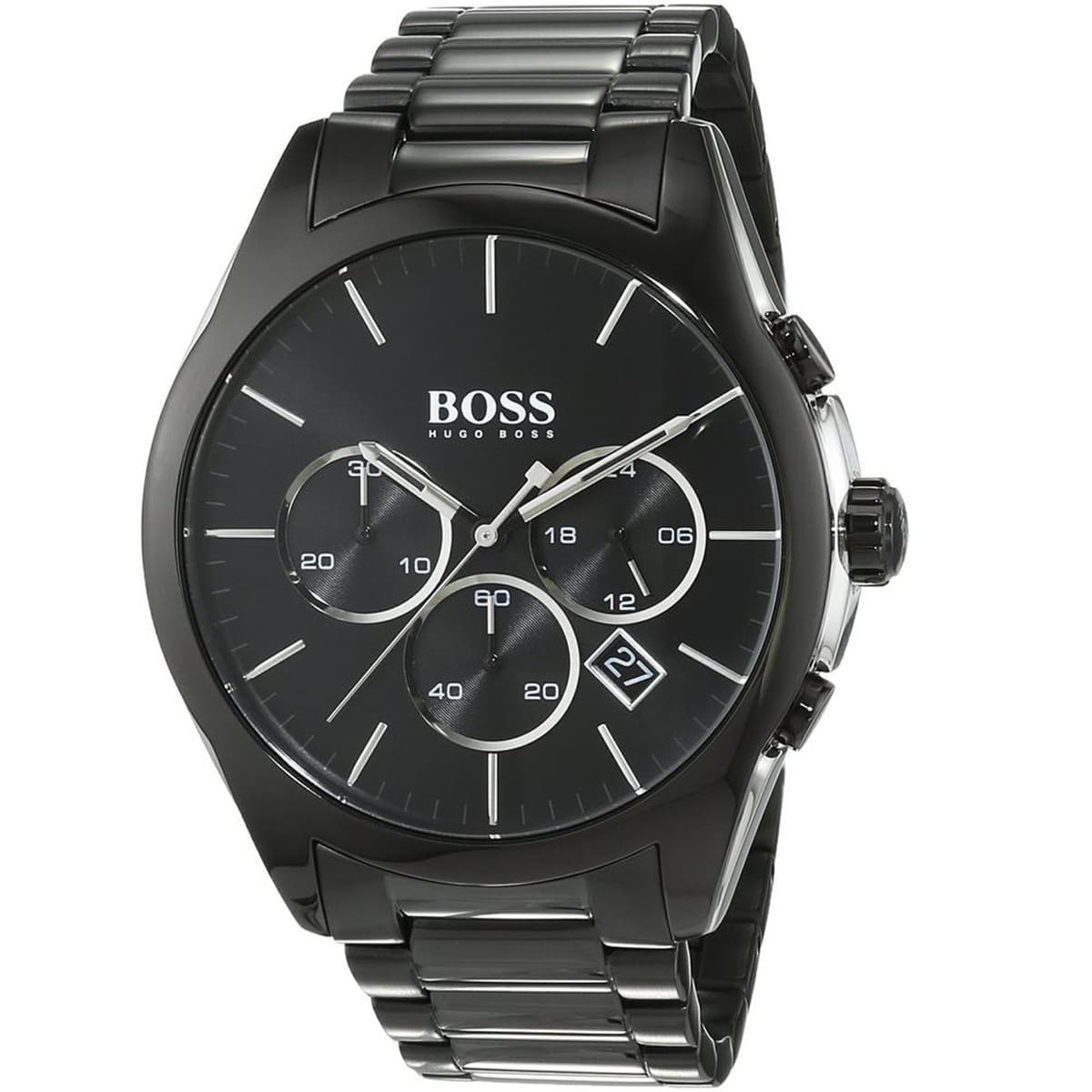 Hugo Boss Onyx 1513365 44mm Men’s Chronograph Watch – Black Dial & Stainless Steel Bracelet