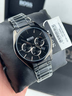 Hugo Boss Onyx 1513365 44mm Men’s Chronograph Watch – Black Dial & Stainless Steel Bracelet