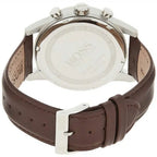 Hugo Boss Navigator 1513495 44mm Men’s Chronograph Watch – White Dial & Brown Genuine Leather Strap