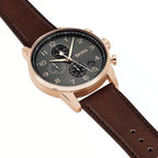 Hugo Boss Navigator 1513496 44mm Men’s Chronograph Watch – Grey Dial & Brown Genuine Leather Strap