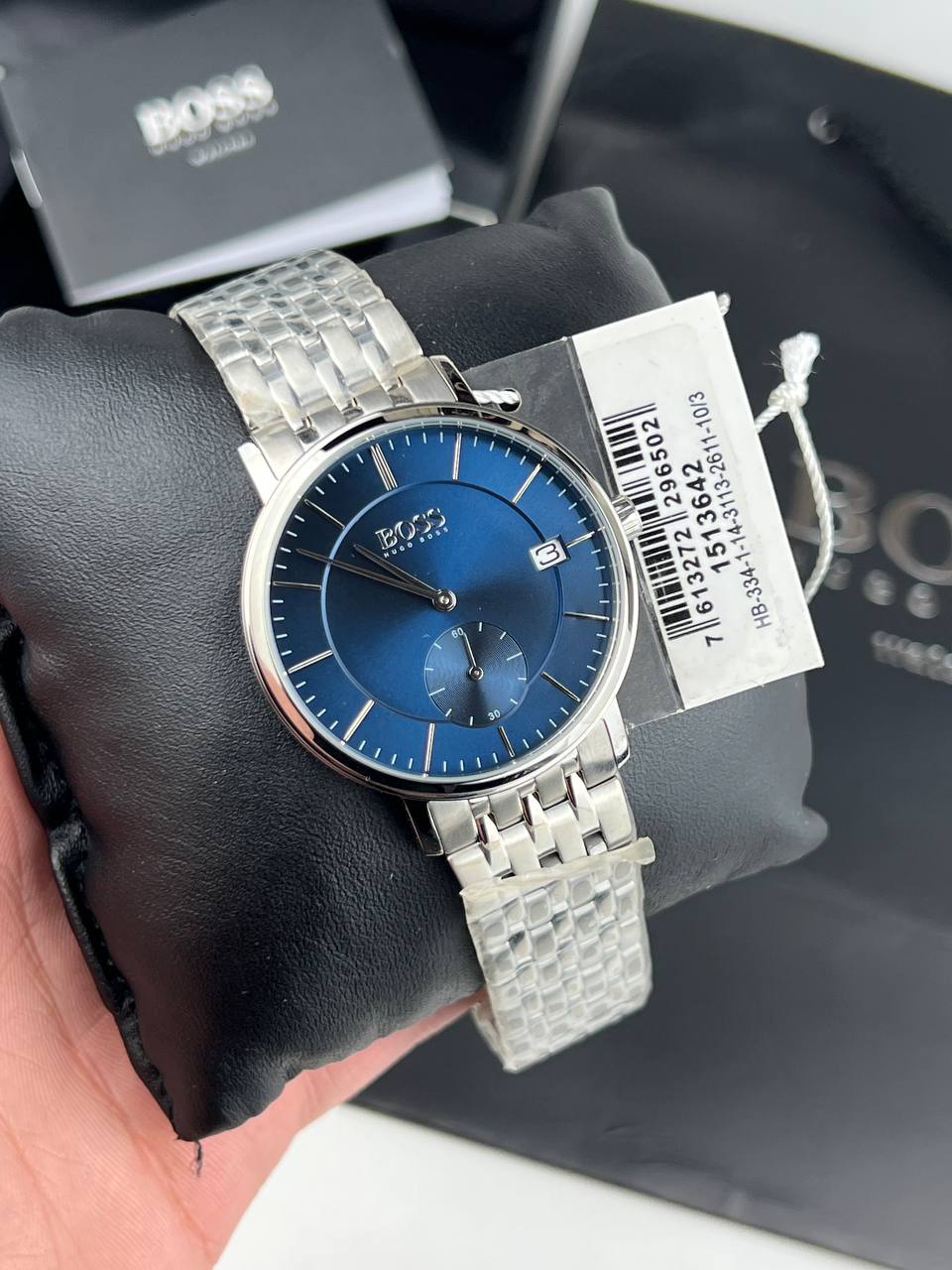 Hugo Boss Corporal 1513642 40mm Men’s Quartz Watch – Blue Dial & Stainless Steel Bracelet