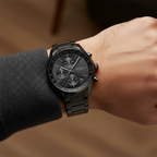 Hugo Boss Grand Prix 1513676 44mm Men’s Chronograph Watch – Black Sunray Dial & Black Stainless Steel Link Bracelet