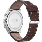 Hugo Boss Pioneer 1513709 44mm Men’s Chronograph Watch – Blue Dial & Brown Genuine Leather Strap