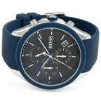 Hugo Boss Velocity 1513717 44mm Men’s Chronograph Watch – Black Dial & Blue Silicone Rubber Strap