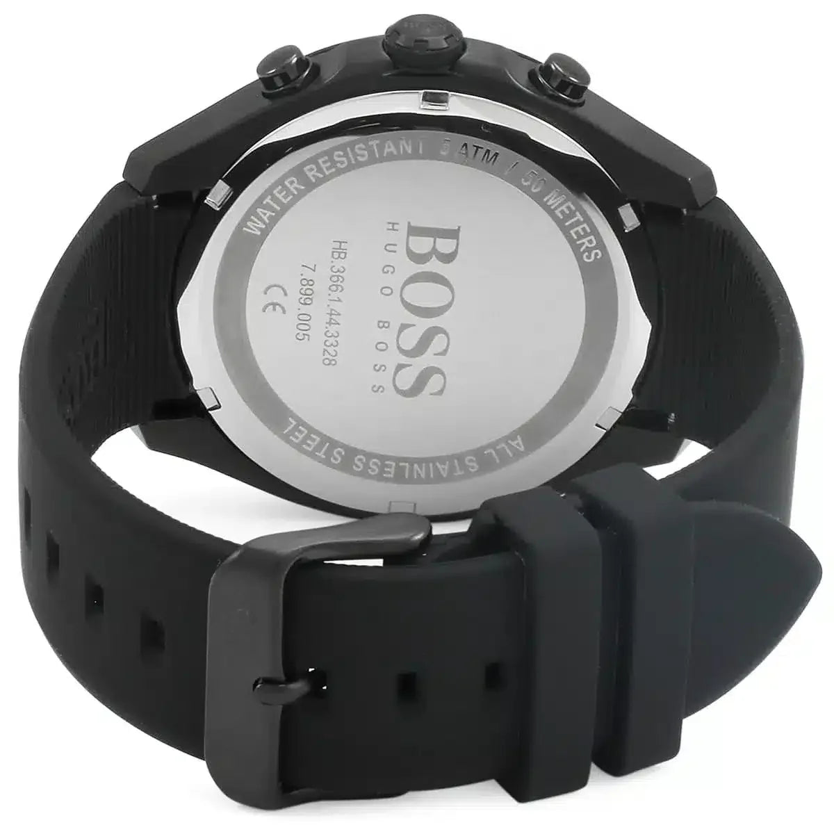 Hugo Boss Velocity 1513720 44mm Men’s Chronograph Watch – Black Dial & Black Silicone Strap