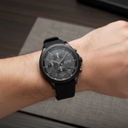 Hugo Boss Velocity 1513720 44mm Men’s Chronograph Watch – Black Dial & Black Silicone Strap