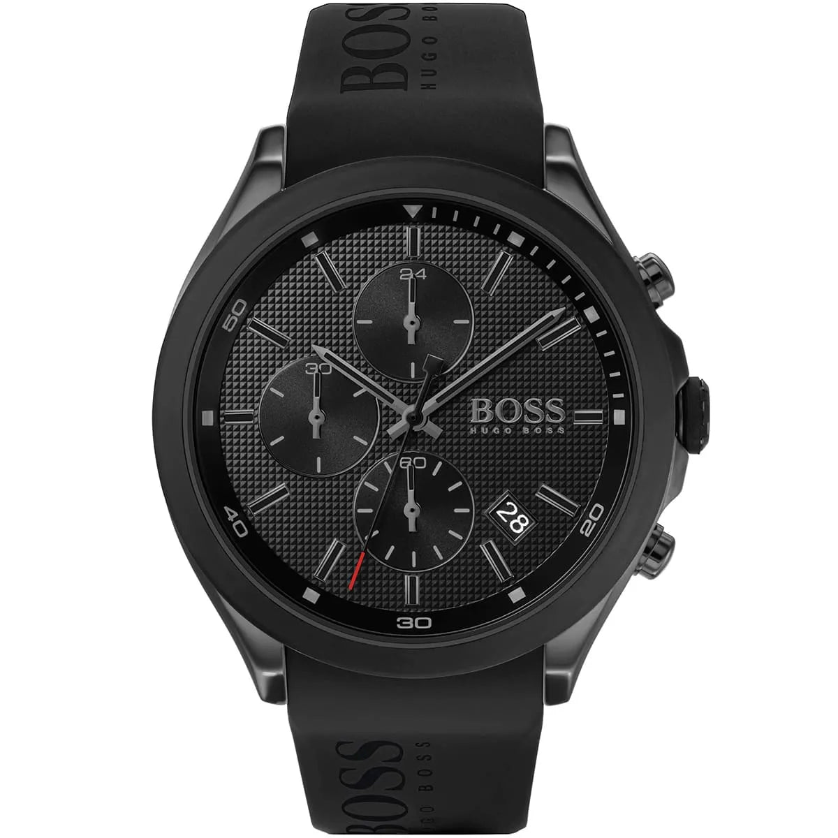 Hugo Boss Velocity 1513720 44mm Men’s Chronograph Watch – Black Dial & Black Silicone Strap