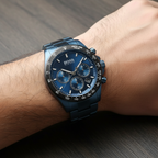 Hugo Boss Hero 1513758 43mm Men’s Chronograph Watch – Blue Sunray Dial & Blue Stainless Steel Link Bracelet