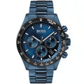 Hugo Boss Hero 1513758 43mm Men’s Chronograph Watch – Blue Sunray Dial & Blue Stainless Steel Link Bracelet