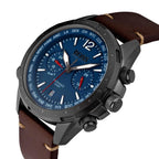 Hugo Boss Nomad 1513773 44mm Men’s Chronograph Watch – Blue Dial & Brown Genuine Leather Strap