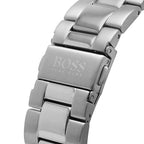 Hugo Boss Volane 1513875 44mm Men’s Chronograph Watch – White Dial & Silver-tone Stainless Steel Link Bracelet